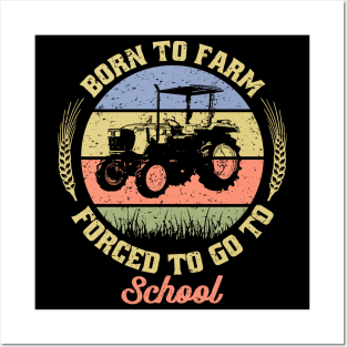 farmer,tractor,farm retro,gift,gifts Posters and Art